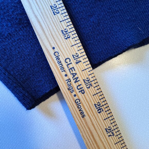 VTG Heritage Vneck Sweater Mens Large Navy Duck Logo Academia Grandpacore - Picture 8 of 8